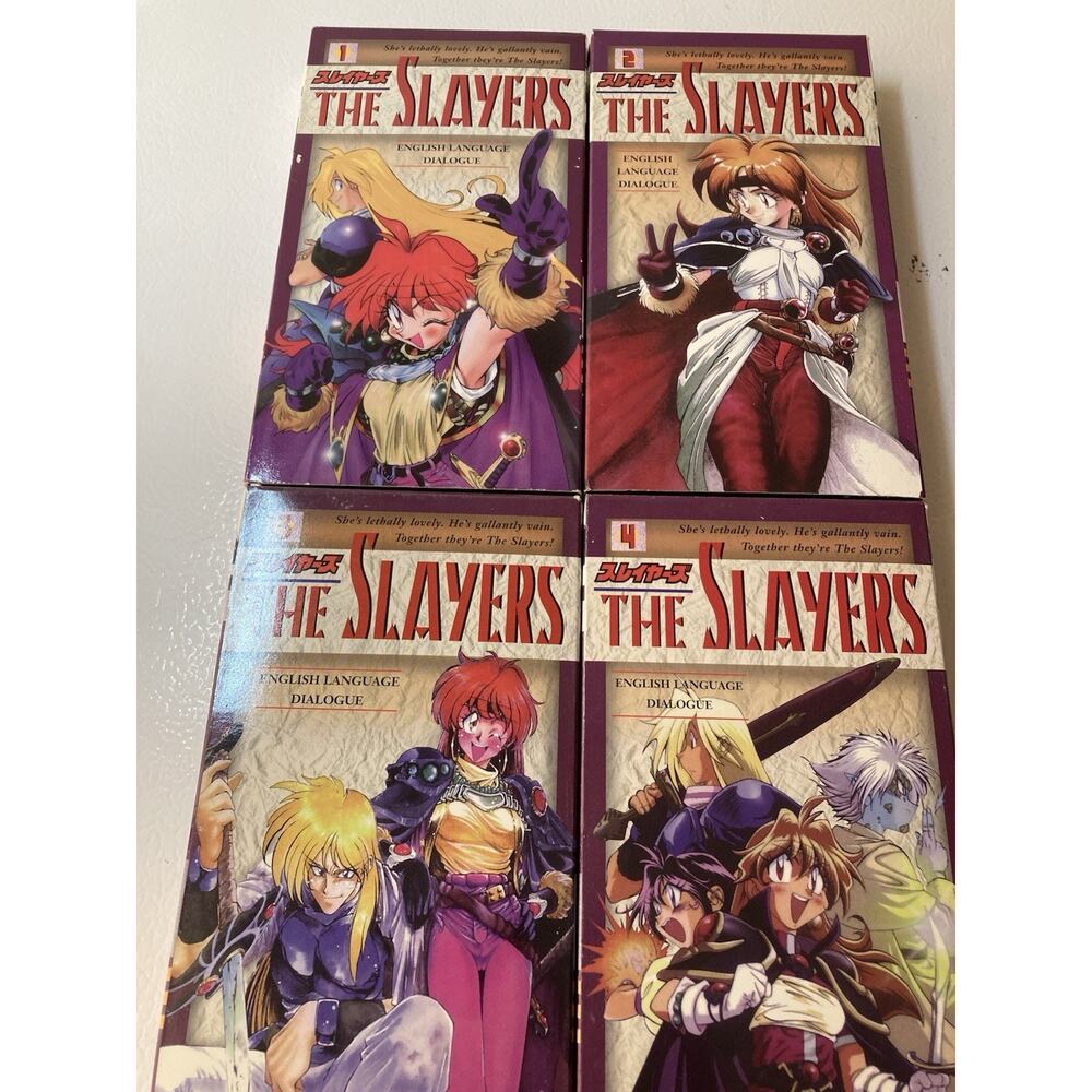 Slayers Vol. 1 2 3 4 VHS 1996 Anime Subtitled Software Sculptors